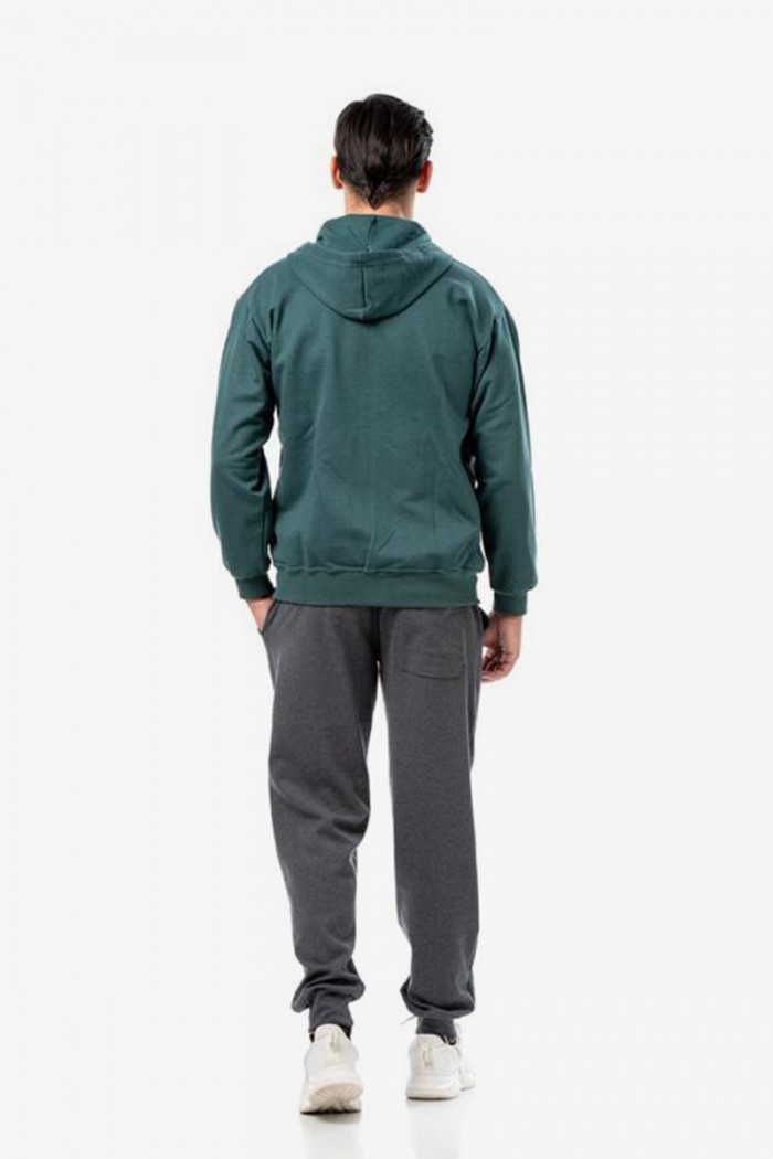 Herrenstrickjacke mit Kapuze BODY MOVE 173 KYPARISSI