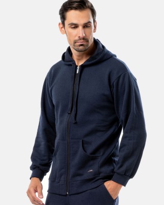Herren Strickjacke mit Kapuze BODY MOVE 173 BLUE DARK