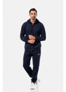 Herren Strickjacke mit Kapuze BODY MOVE 173 BLUE DARK Herren Strickjacke mit Kapuze BODY MOVE 173 BLUE DARK
