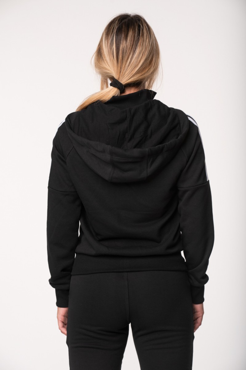 Sports cardigan with stripes BODY MOVE 1171 Black