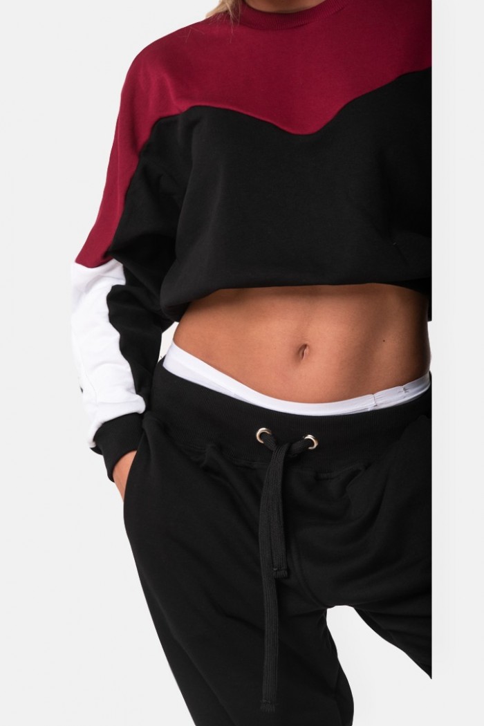 Sports overalls BODY MOVE Crop Top BLACK
