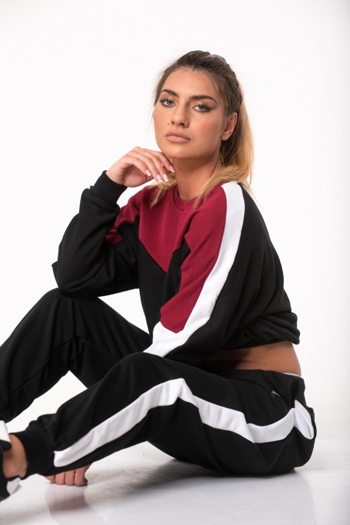 Sports overalls BODY MOVE Crop Top BLACK