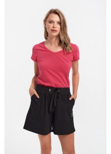 Womens T-Shirt with V in Fuchsia Color Womens T-Shirt with V in Fuchsia Color