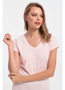 Damen-T-Shirt mit V in Rosa-Ton Damen-T-Shirt mit V in Rosa-Ton
