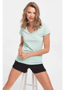 Damen T-Shirt mit V in Veraman Farbe