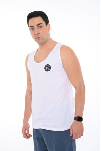 Sleeveless blouse BODY MOVE 257 WHITE