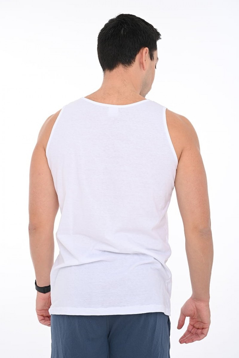 Sleeveless blouse BODY MOVE 257 WHITE