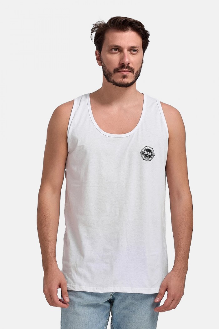 Sleeveless blouse BODY MOVE 257 WHITE