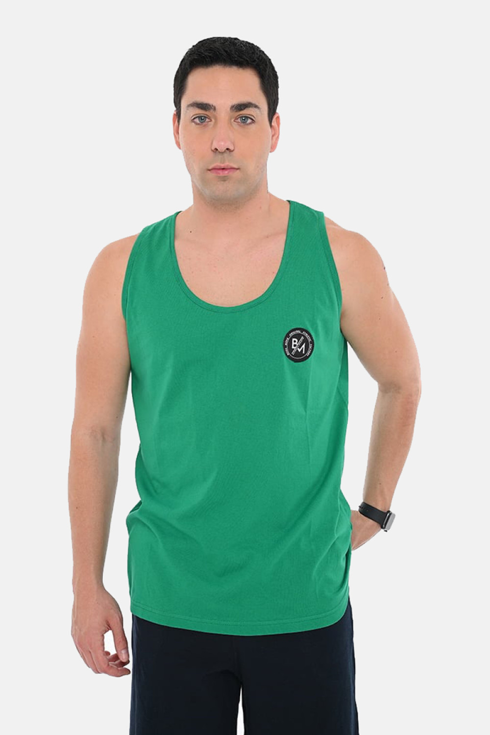 Mens sleeveless shirt BODY MOVE 257 Green