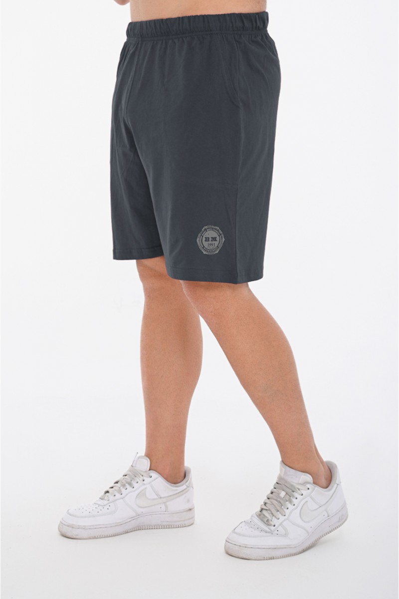 Herren-Baumwollshorts BODYMOVE 495 Anthrazit