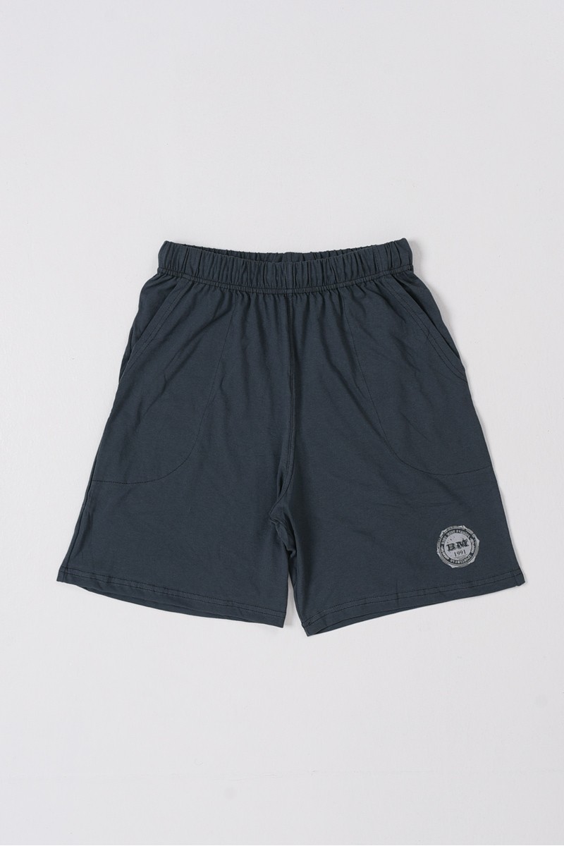 Herren-Baumwollshorts BODYMOVE 495 Anthrazit