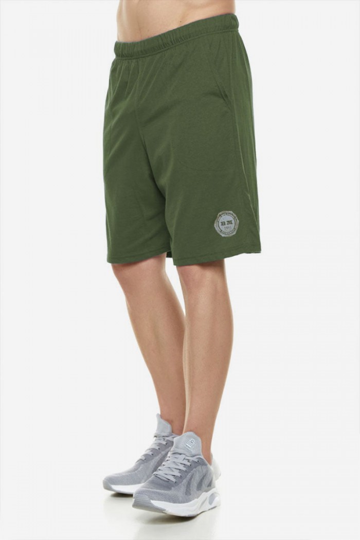 Men's BODYMOVE 495 Cotton shorts BODYMOVE 495 HAKI