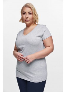 Womens T-Shirt with V in Grey Color Womens T-Shirt with V in Grey Color