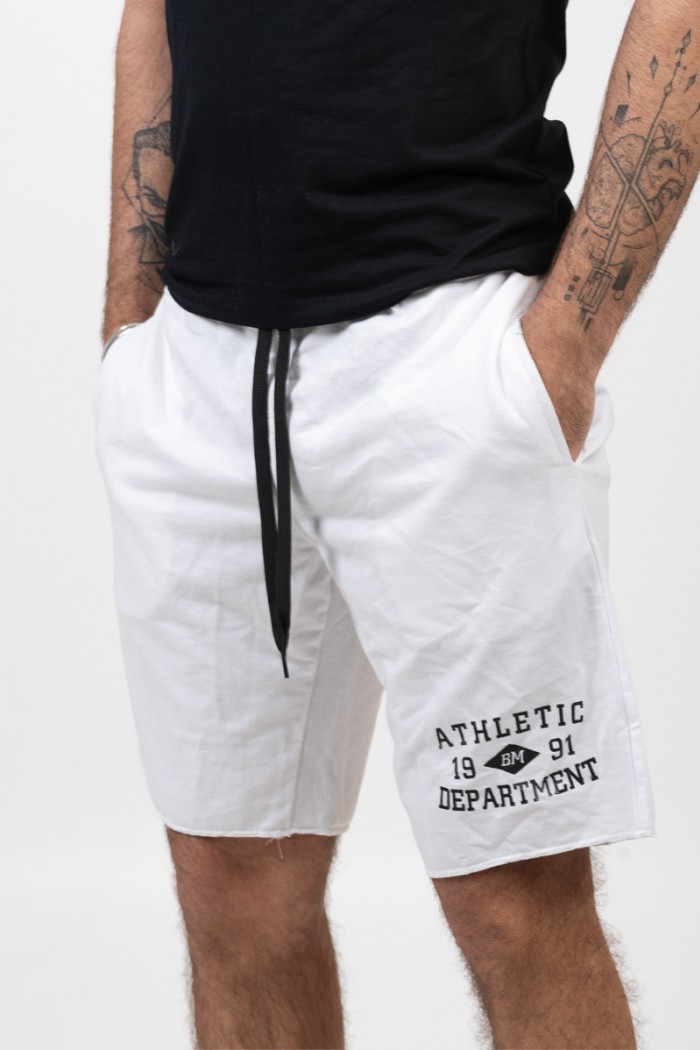Mens cotton shorts BODY MOVE 680 WHITE