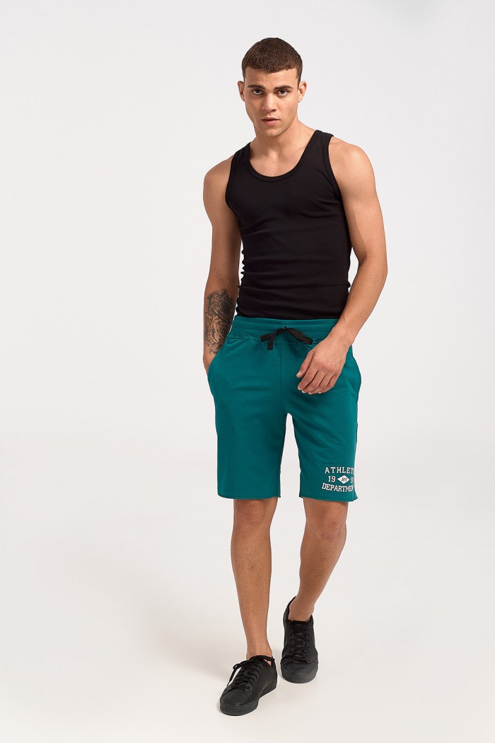 Mens cotton shorts BODY MOVE 680 GREEN