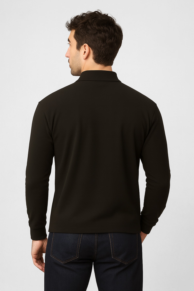 PICNIC TOP WITH LONG SLEEVE COLLAR BODY MOVE 728 BLACK PICNIC TOP WITH LONG SLEEVE COLLAR BODY MOVE 728 BLACK