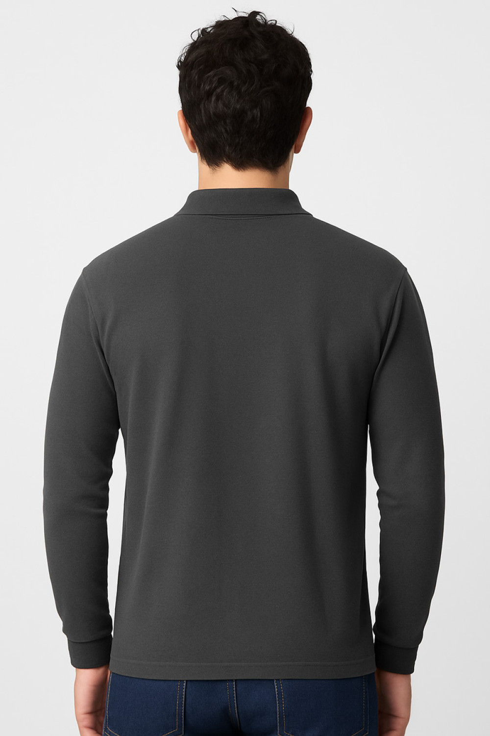 PICNIC TOP WITH LONG SLEEVE COLLAR BODY MOVE 728 ANTHRACITE