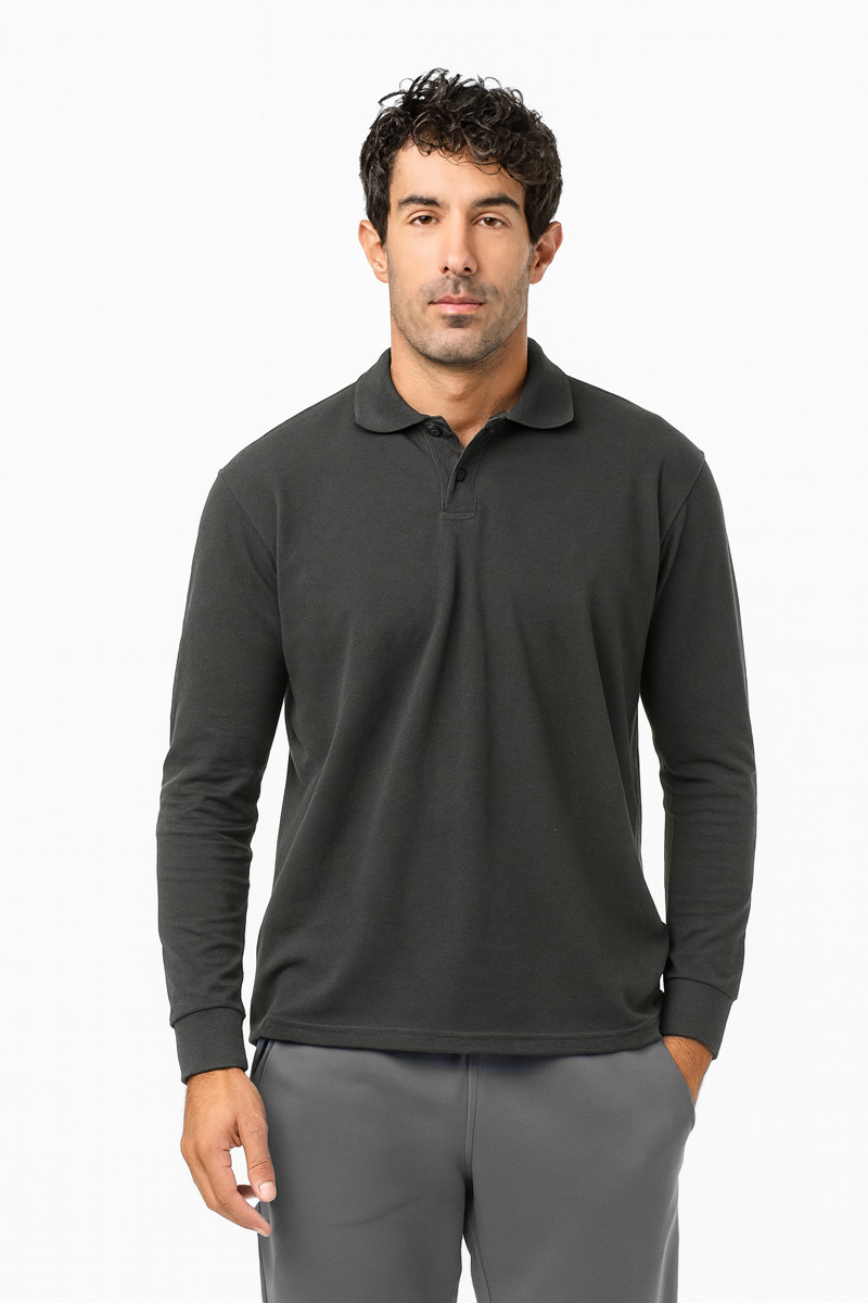 PICNIC TOP WITH LONG SLEEVE COLLAR BODY MOVE 728 ANTHRACITE PICNIC TOP WITH LONG SLEEVE COLLAR BODY MOVE 728 ANTHRACITE