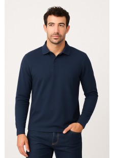 PICNIC TOP WITH LONG SLEEVE COLLAR BODY MOVE 728 NAVY PICNIC TOP WITH LONG SLEEVE COLLAR BODY MOVE 728 NAVY