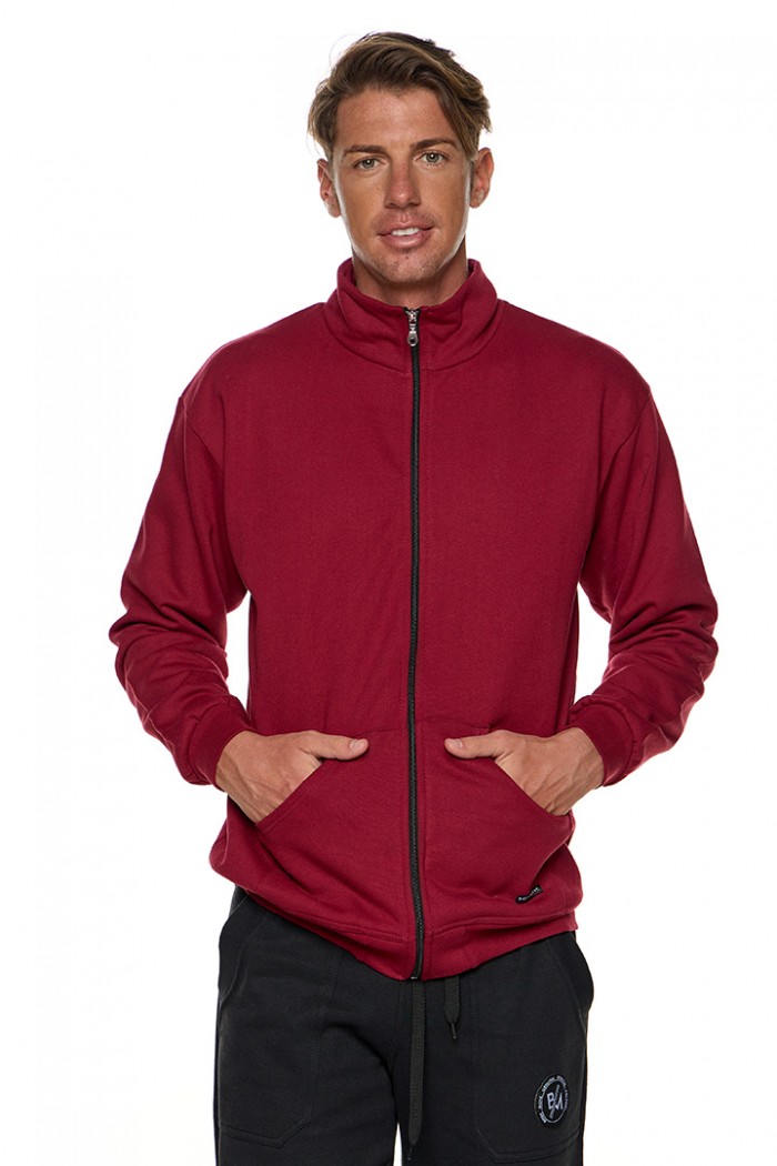 Hooded Sweater Jacket Hoodless Body Move 73 BORDO