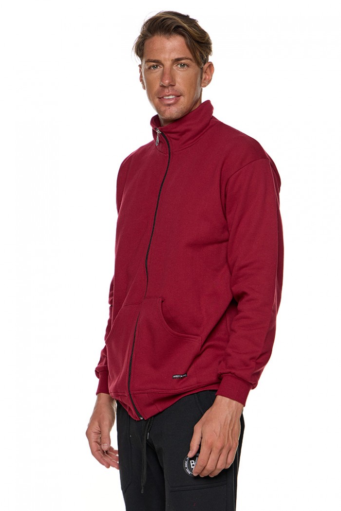 Kapuzenpullover Jacke ohne Kapuze Body Move 73 BORDO