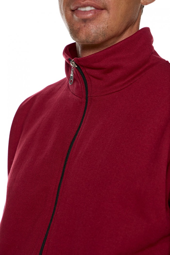 Kapuzenpullover Jacke ohne Kapuze Body Move 73 BORDO