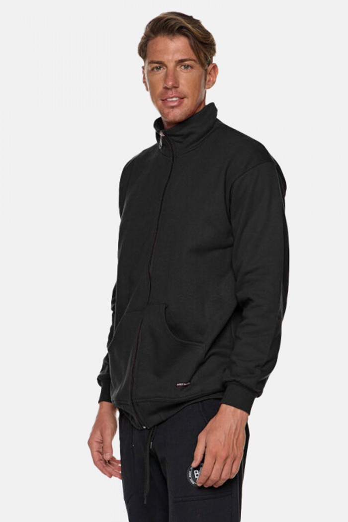 Hooded Sweatshirt Jacket Hoodless Body Move 73 BLACK