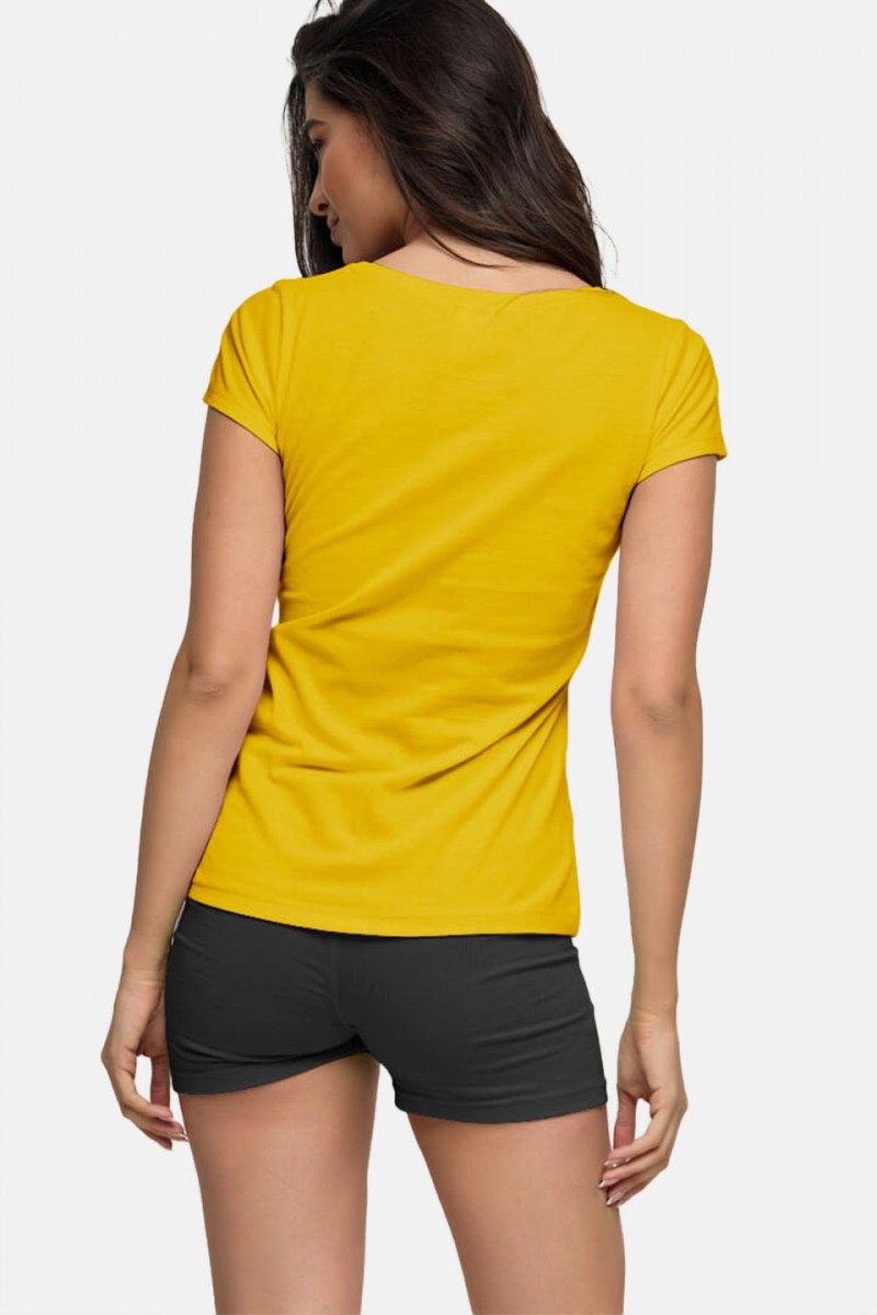 Women's T-Shirt BODY MOVE 814 YELLOW