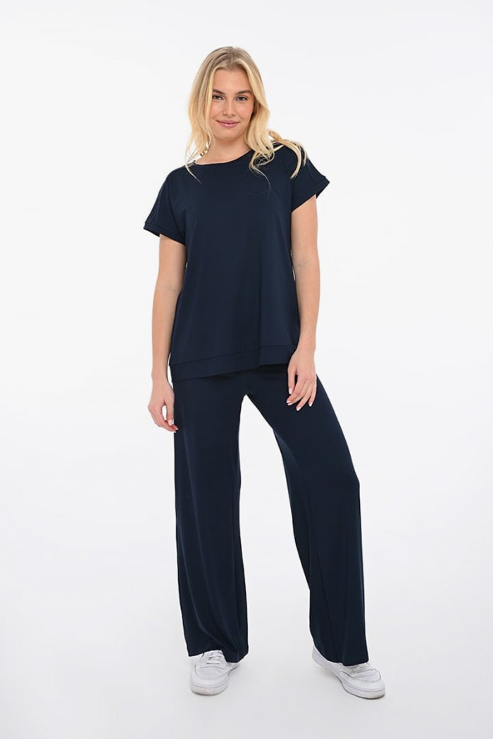 Long trousers BODY MOVE 1396 Lycra NAVY