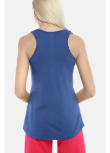 Damen BODY MOVE Bluse 893 Blau Ruffle Damen BODY MOVE Bluse 893 Blau Ruffle