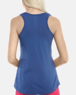 Damen BODY MOVE Bluse 893 Blau Ruffle