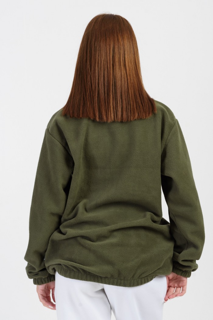 UNISEX Fleece cardigan BODY MOVE Jacket BODY MOVE HAKI 575