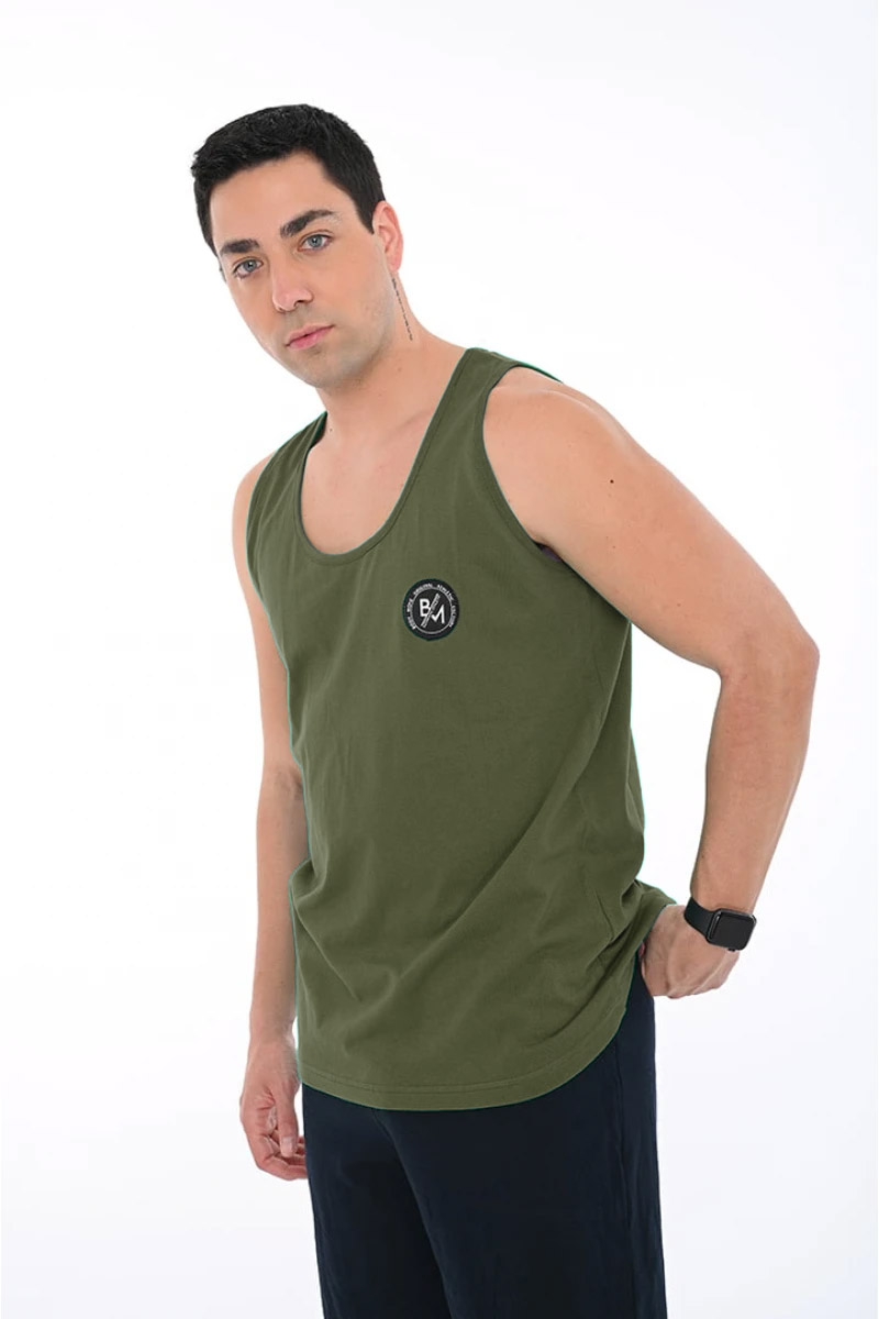 Sleeveless blouse BODY MOVE 257 HAKI Sleeveless blouse BODY MOVE 257 HAKI