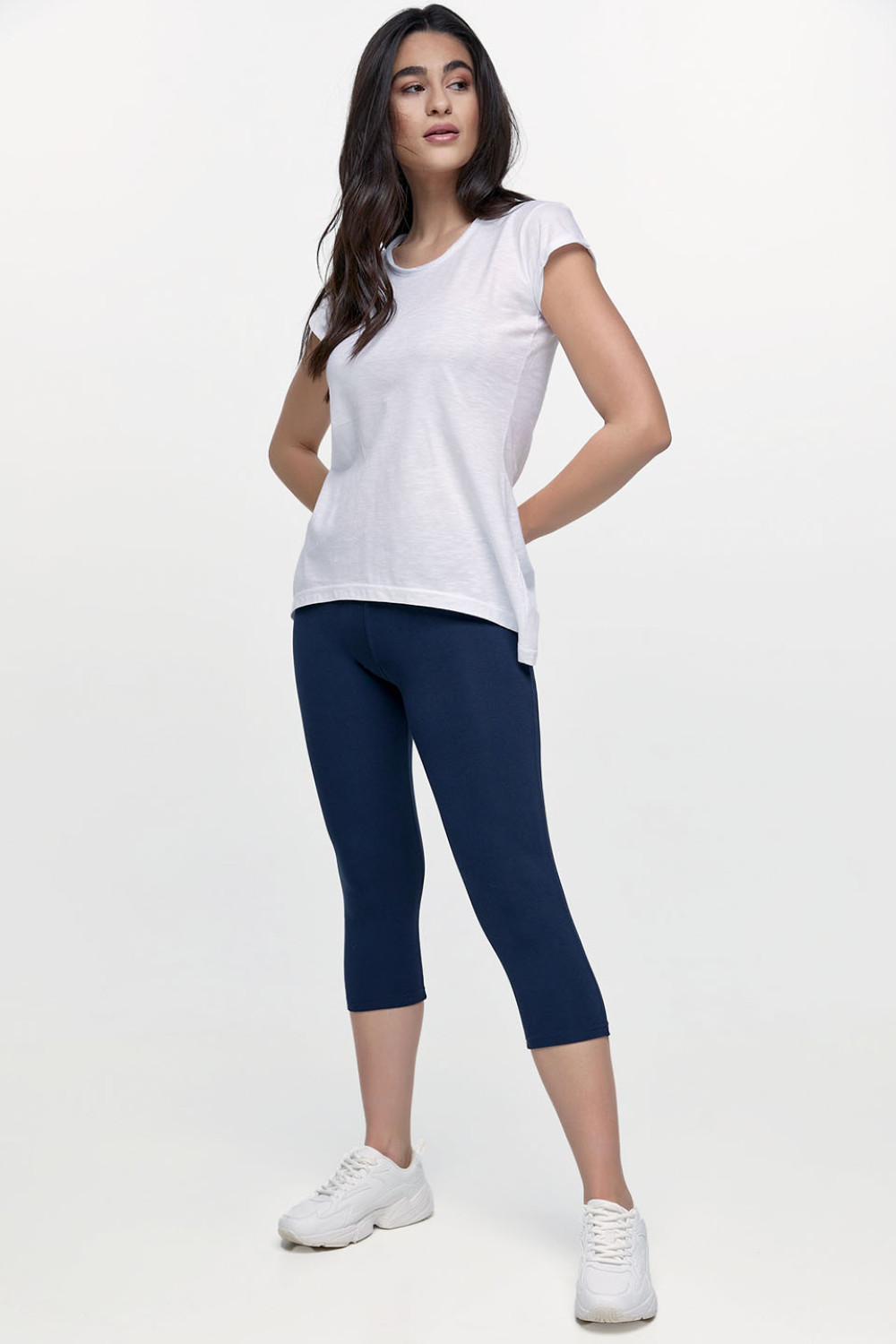 Elastische Leggings BODY MOVE CAPRI 36 NAVY