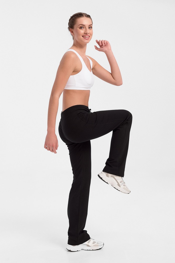 Womens slim fit Body Move form-fitting pants BLACK