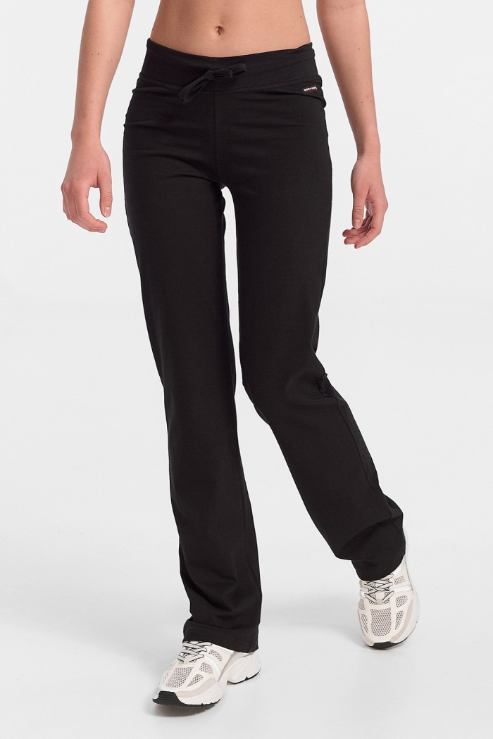 Womens slim fit Body Move form-fitting pants BLACK