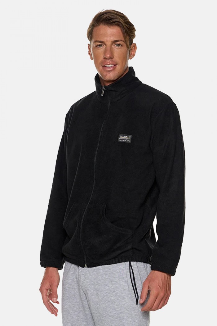 Herren-Fleece-Strickjacke Body Move 575 BLACK