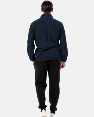 Herren-Fleece-Strickjacke Body Move BLUE COAT