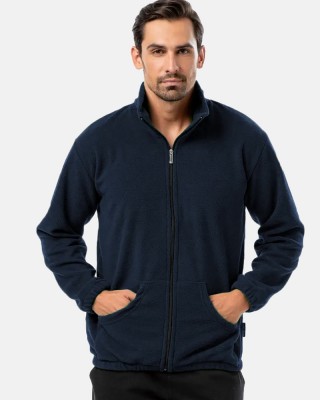 Herren-Fleece-Strickjacke Body Move BLUE COAT