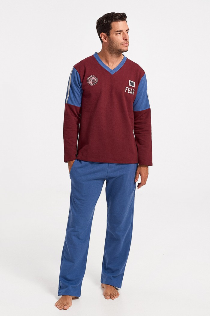 Winterpyjama Bonne Nuit No Fear Bordeaux