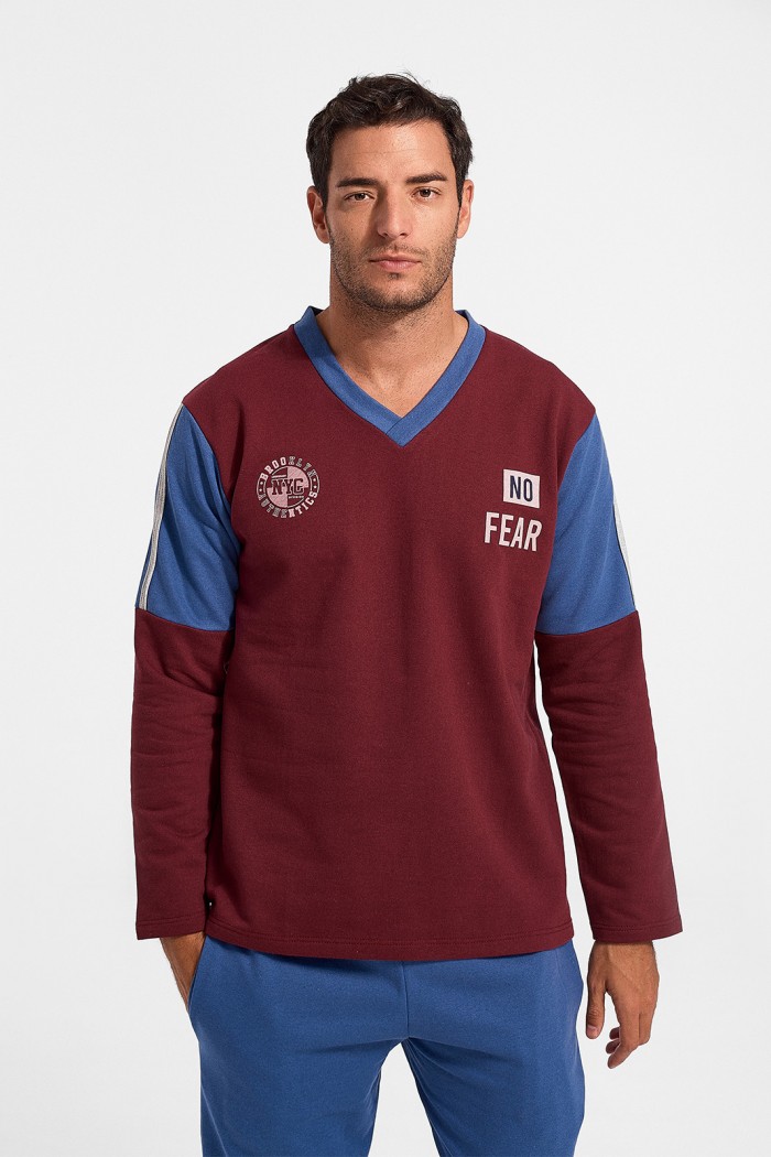 Winterpyjama Bonne Nuit No Fear Bordeaux