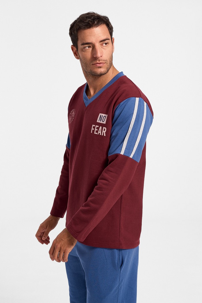 Winterpyjama Bonne Nuit No Fear Bordeaux