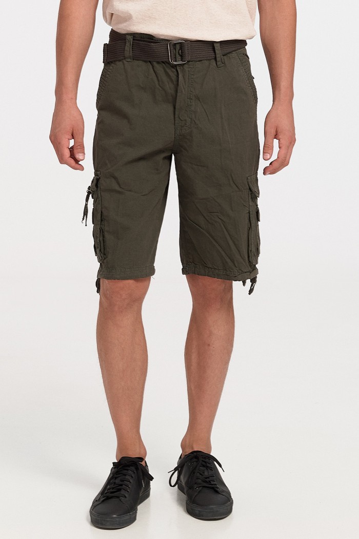 Men's FOREX Cargo Bermuda shorts with belt 2102