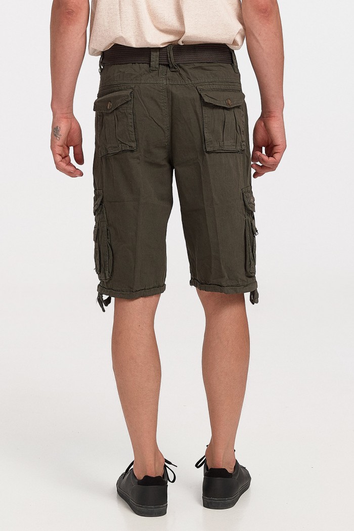 Men's FOREX Cargo Bermuda shorts with belt 2102