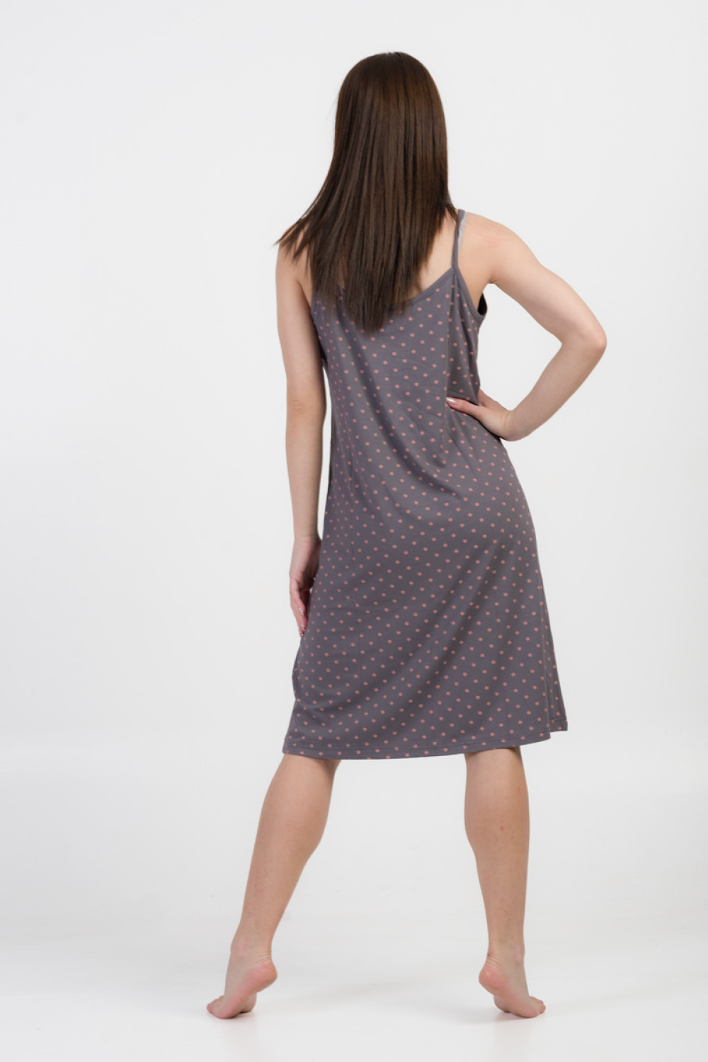 Summer nightdress CHERRY thin randa 1021 GREY