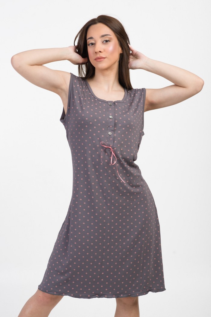 Summer nightdress CHERRY wide Randa 3028 GREY