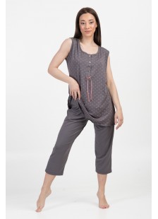 Damen-Pyjama CHERRY Capri-Pyjama 3027 Damen-Pyjama CHERRY Capri-Pyjama 3027