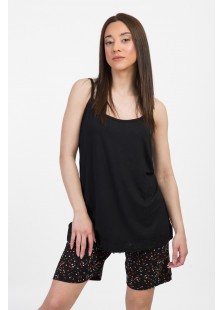 Summer Pajama CHERRY HEARTS 9220 BLACK Summer Pajama CHERRY HEARTS 9220 BLACK