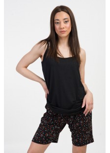 Summer Pajama CHERRY HEARTS 9220 BLACK Summer Pajama CHERRY HEARTS 9220 BLACK