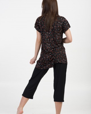 Summer Pajama CHERRY HEARTS 9225 BLACK